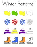 Winter Patterns Coloring Page