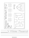 ______'s Winter Placemat Worksheet