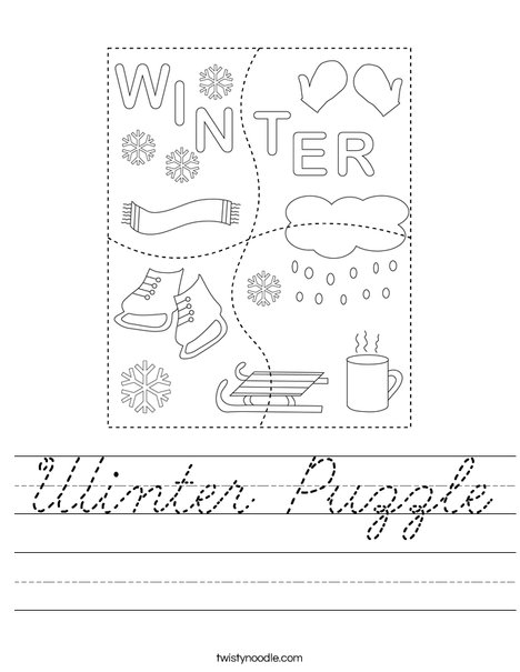 Winter Puzzle Worksheet