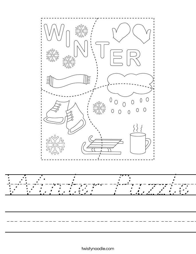 Winter Puzzle Worksheet