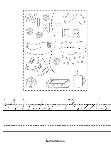 Winter Puzzle Worksheet