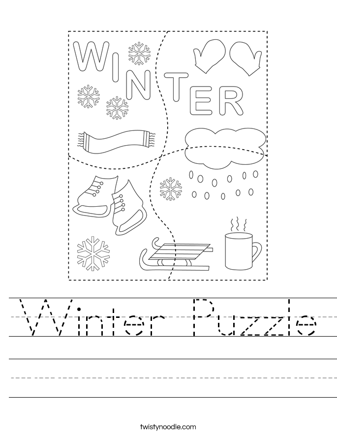 Winter Puzzle Worksheet