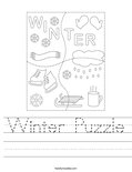 Winter Puzzle Worksheet
