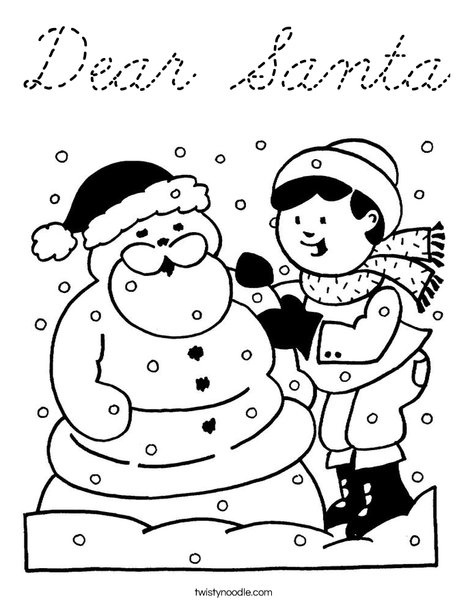 Winter Snow Coloring Page