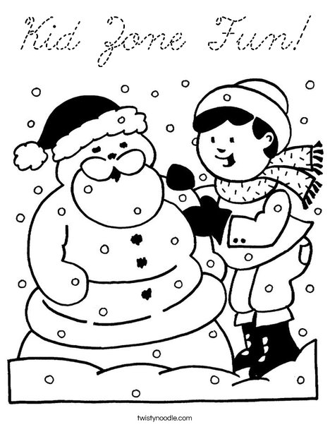 Winter Snow Coloring Page