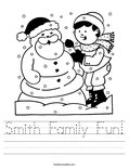 Smith Family Fun! Worksheet