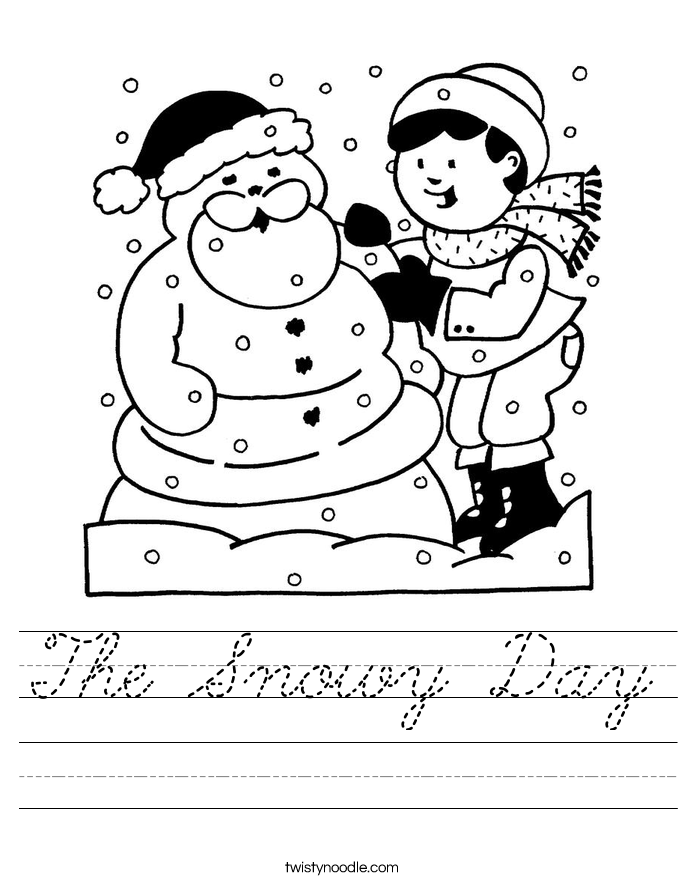 The Snowy Day Worksheet