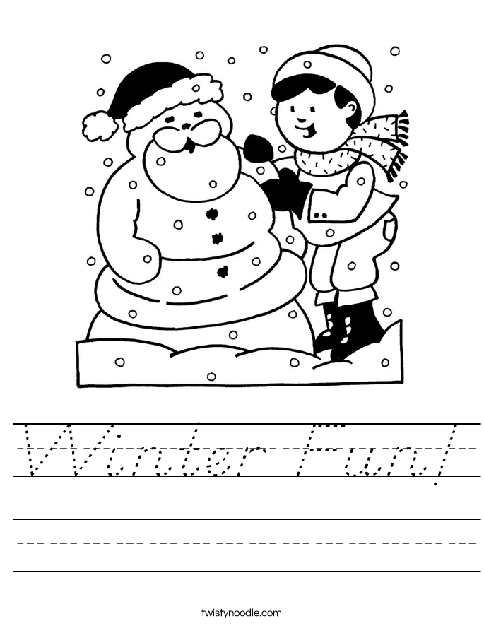 Winter Fun! Worksheet