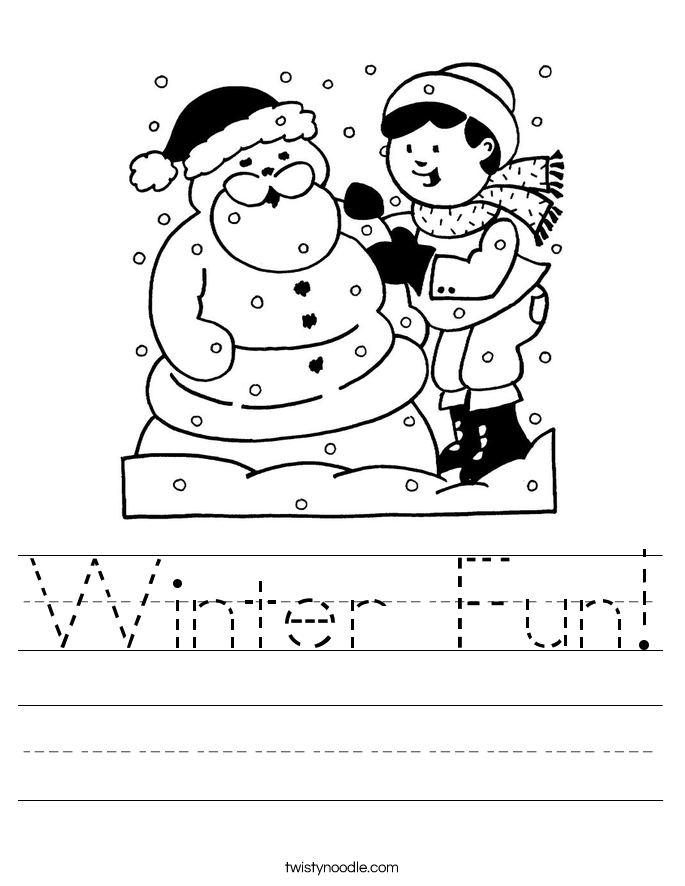 Winter Fun! Worksheet