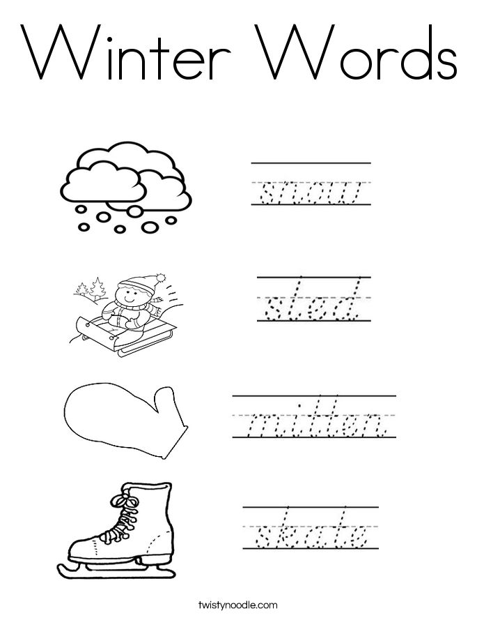 winter 2 word phrases