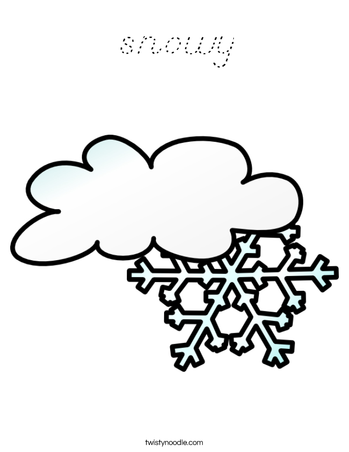 snowy Coloring Page