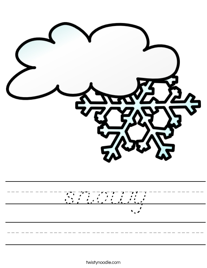 snowy Worksheet