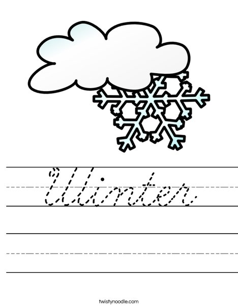 Winter Worksheet