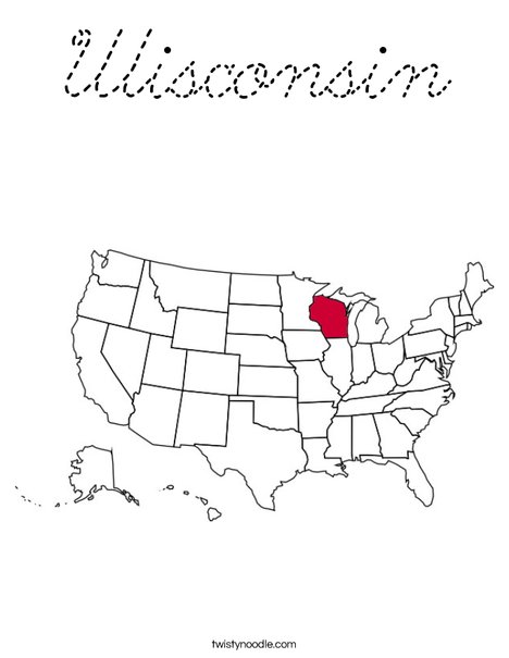 Wisconsin Coloring Page