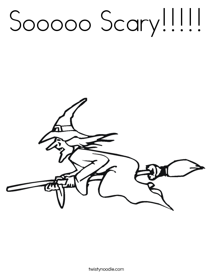 Sooooo Scary!!!!! Coloring Page