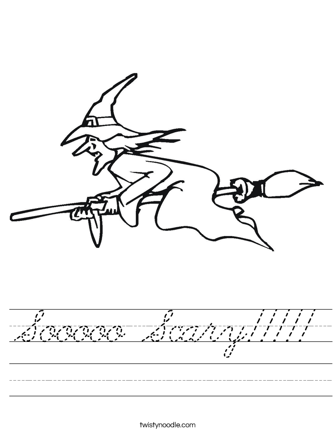 Sooooo Scary!!!!! Worksheet