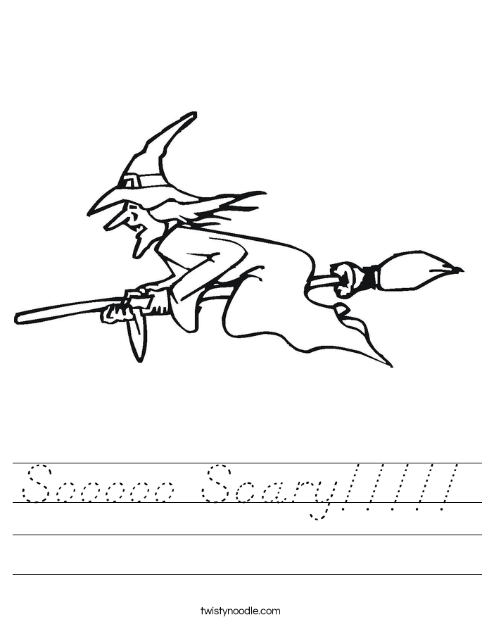 Sooooo Scary!!!!! Worksheet