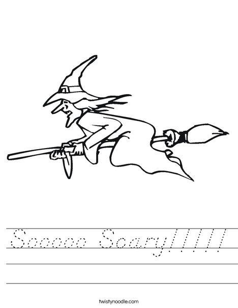 Witch Worksheet