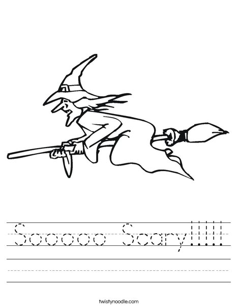 Witch Worksheet