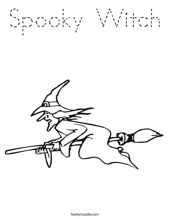 Spooky Witch Coloring Page
