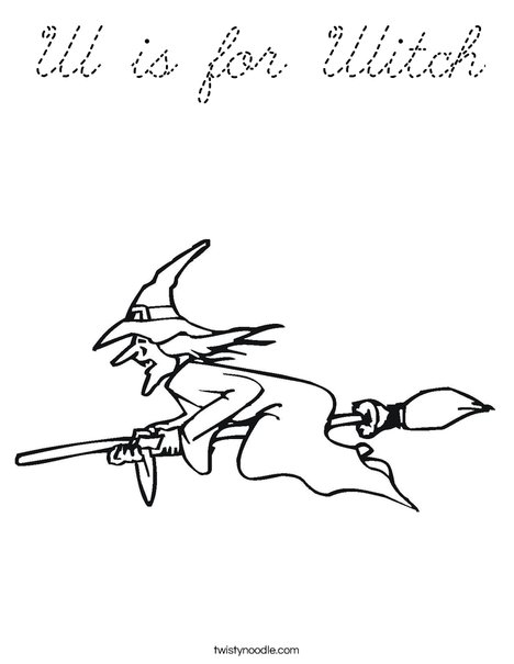 Witch Coloring Page