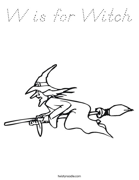 Witch Coloring Page