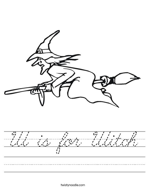 Witch Worksheet