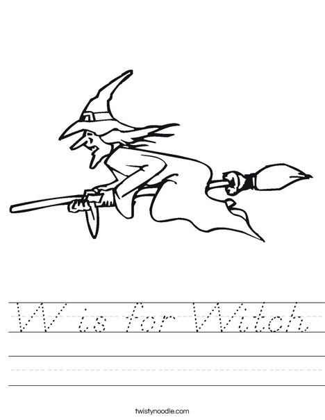 Witch Worksheet