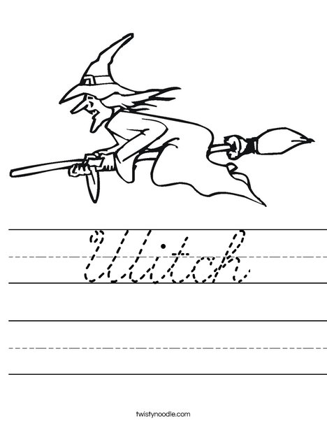 Witch Worksheet