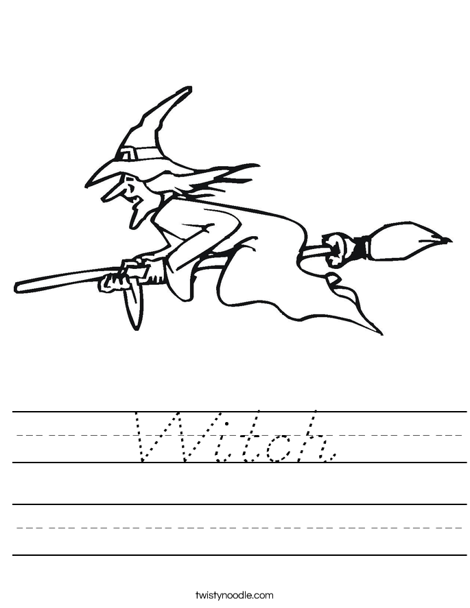 Witch Worksheet
