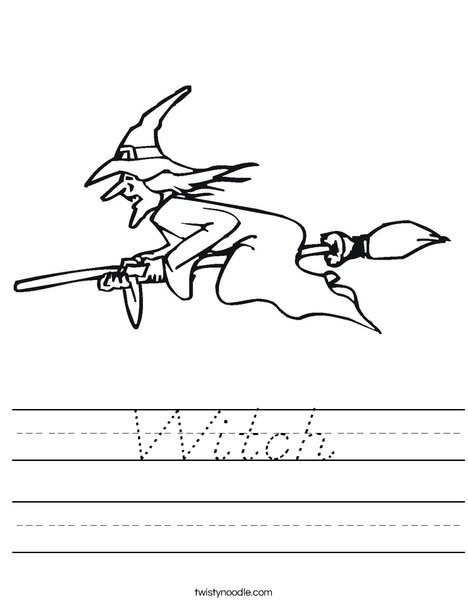 Witch Worksheet