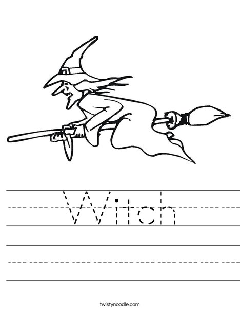 Witch Worksheet
