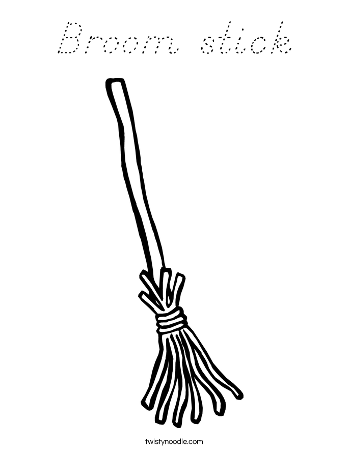 Broom stick Coloring Page