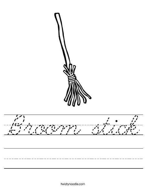 Witch's Broom Worksheet