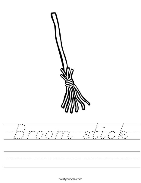 Witch's Broom Worksheet