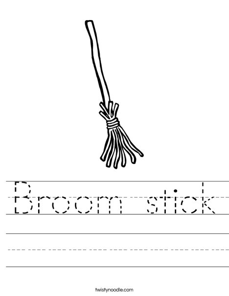 Witch's Broom Worksheet