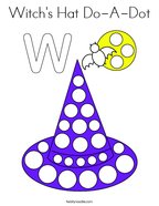 Witch's Hat Do-A-Dot Coloring Page
