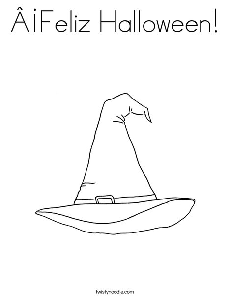Witch's Hat Coloring Page
