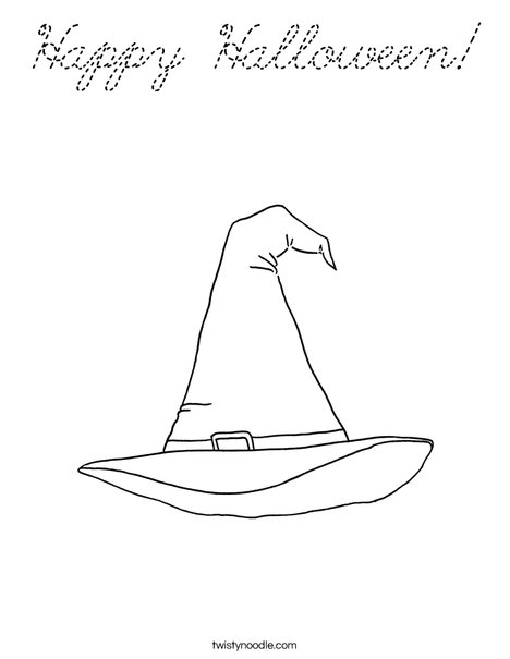 Witch's Hat Coloring Page