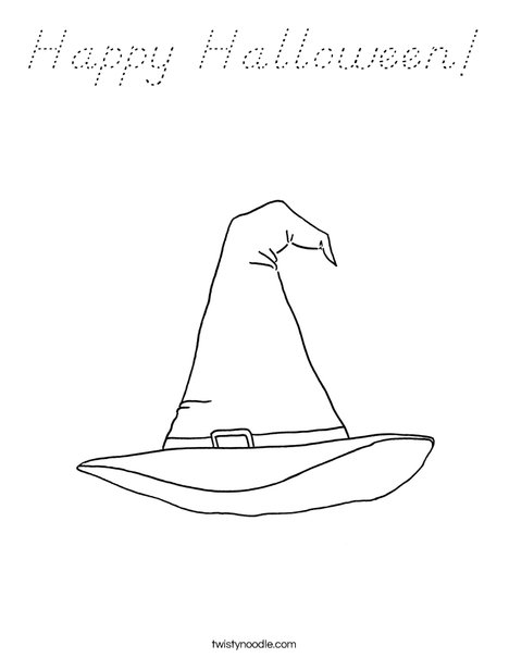 Witch's Hat Coloring Page