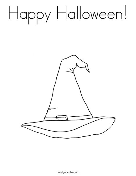 Witch's Hat Coloring Page