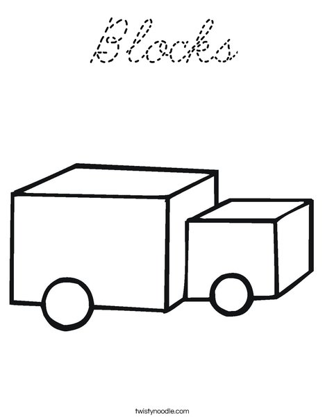 Wooden Blocks Coloring Page