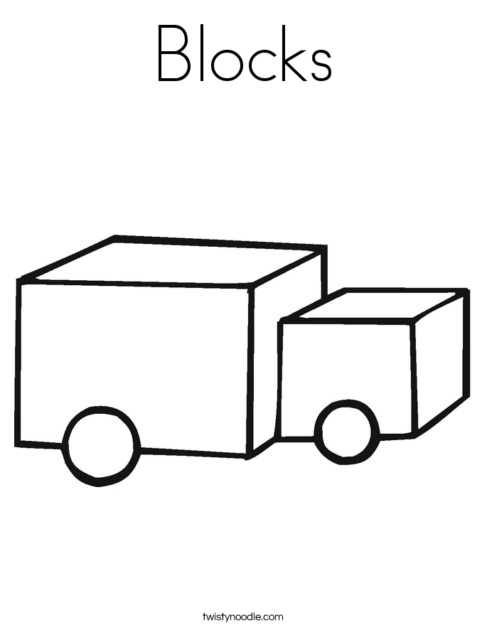 Blocks Coloring Page - Twisty Noodle