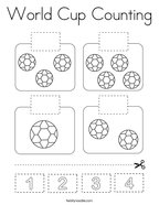 World Cup Counting Coloring Page