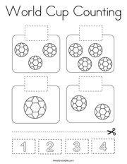 World Cup Counting Coloring Page