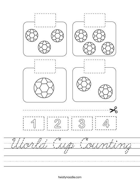 World Cup Counting Worksheet