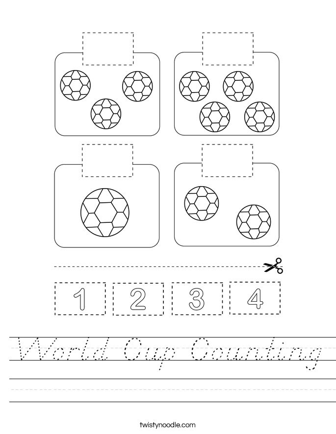 World Cup Counting Worksheet