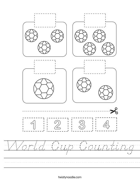 World Cup Counting Worksheet