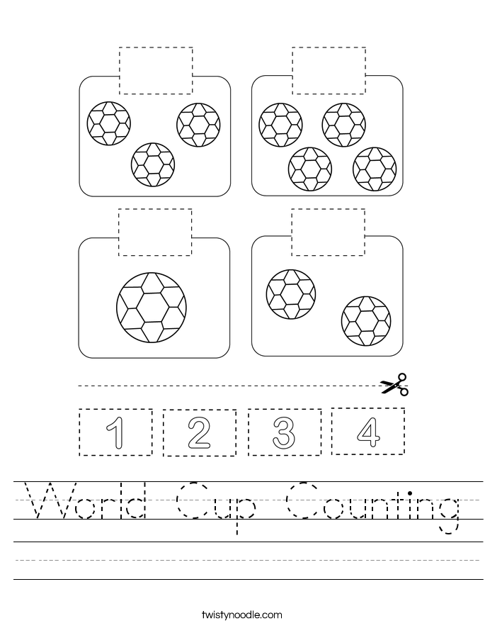World Cup Counting Worksheet