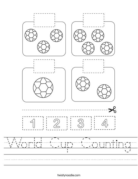 World Cup Counting Worksheet